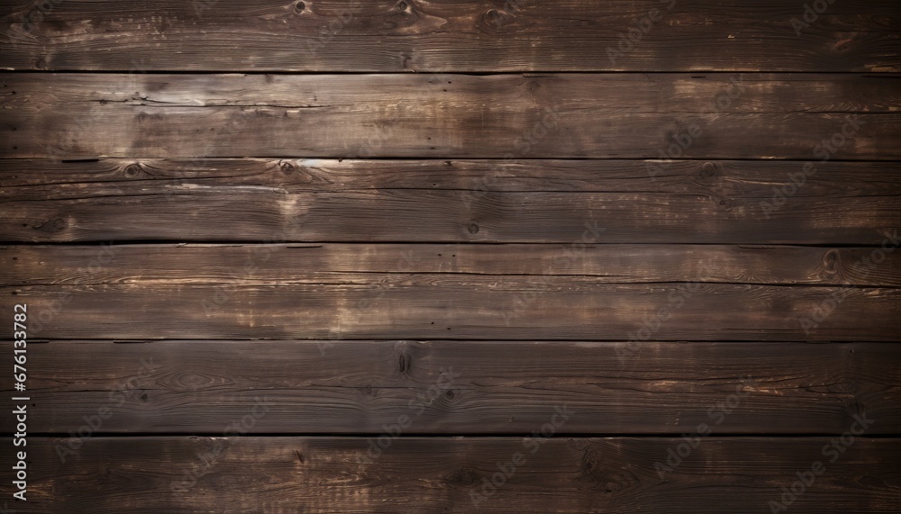 Obraz premium Top view of dark wooden texture background with rich grain patterns and elegant tones