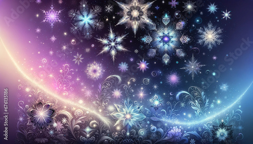 雪の結晶をイメージしたグラフィック © Churin Art Works