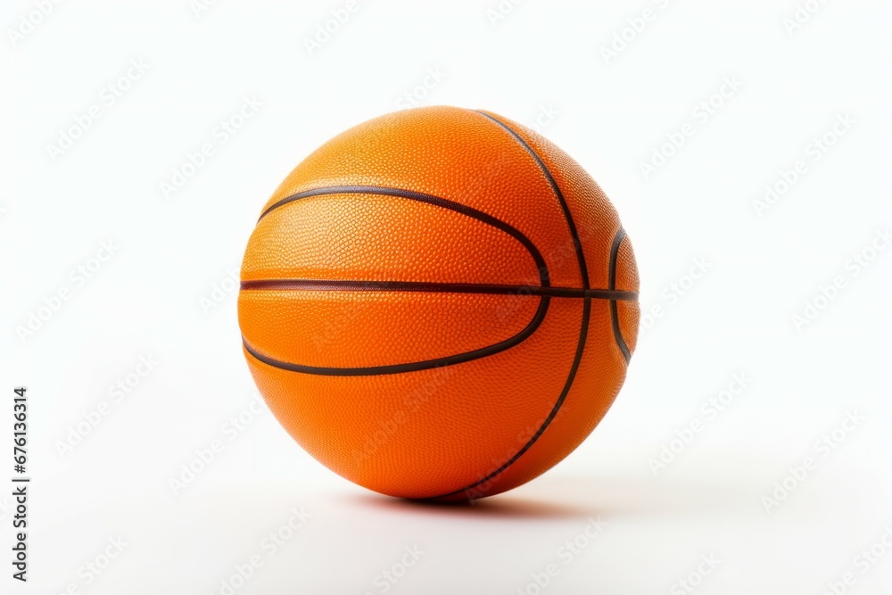 New orange basketball ball isolated on white
