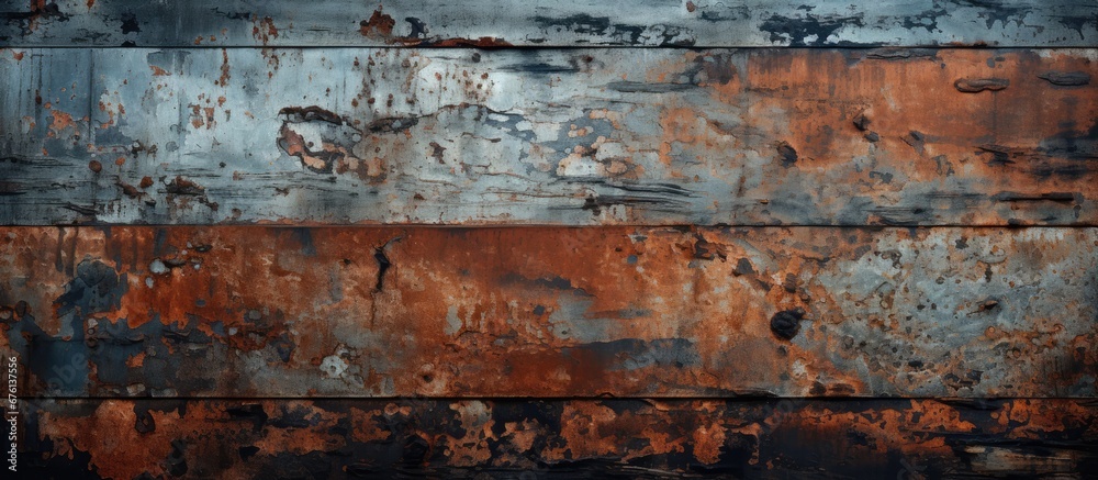 The abstract pattern on the old metal plate creates a grunge texture reminiscent of the city s rainy streets adding a unique background to the construction site The abstract pattern on the old metal plate creates a grunge texture reminiscent of the city s rainy streets adding a unique background to the construction site