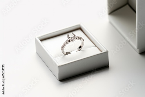 Weeding ring in a box on white background © Werckmeister