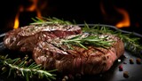 Mouthwatering, perfectly cooked ribeye steak slices showcasing tenderness and rich flavor