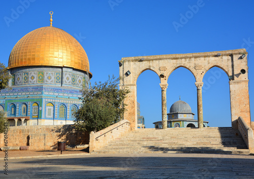 Temple Mount known as the the Noble Sanctuary of Jerusalem located in the Old City of Jerusalem, is one of the most important religious sites in the world.