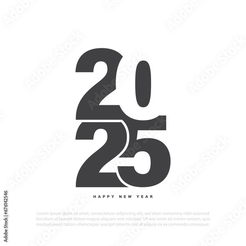 Simple and elegant 2025 new year eve holiday background design.