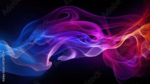 color full smoke on a black background. High quality photo, background, design, pattern, modern, bright, fog and smoke, illustration, art, abstract backgrounds, creativity