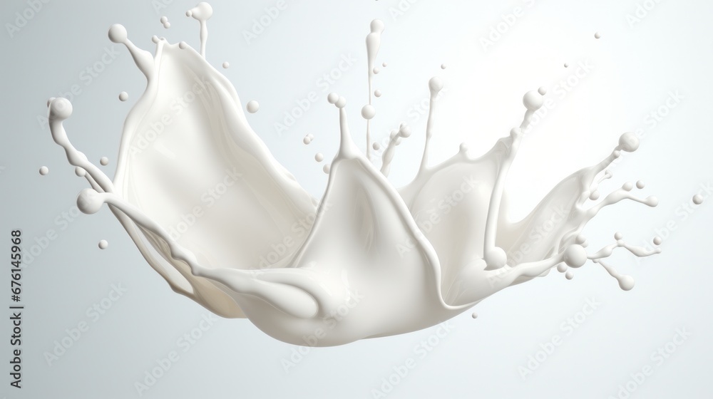 Splash of milk with clipping path. 3D illustration, milk, liquid, drink, splashing, motion, dairy, beverage, cream, white, fresh, food, freshness, drop, Gen AI Splash of milk with clipping path. 3D illustration, milk, liquid, drink, splashing, motion, dairy, beverage, cream, white, fresh, food, freshness, drop, Gen AI