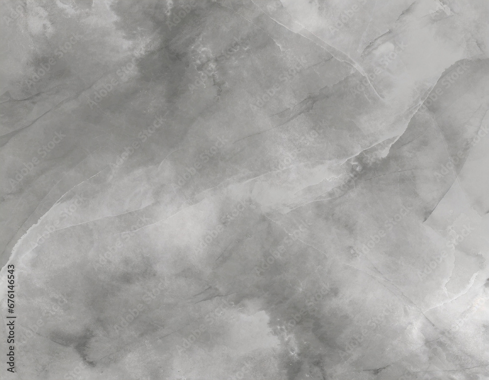 Naklejka premium Silver gray abstract stained watercolor painting paper texture background with soft black and white grunge marbled smoky foggy pattern in dark grey design textured overlay banner wallpaper backdrop