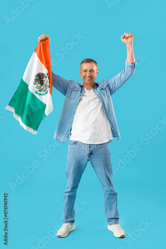 Mature man with Mexican fla...