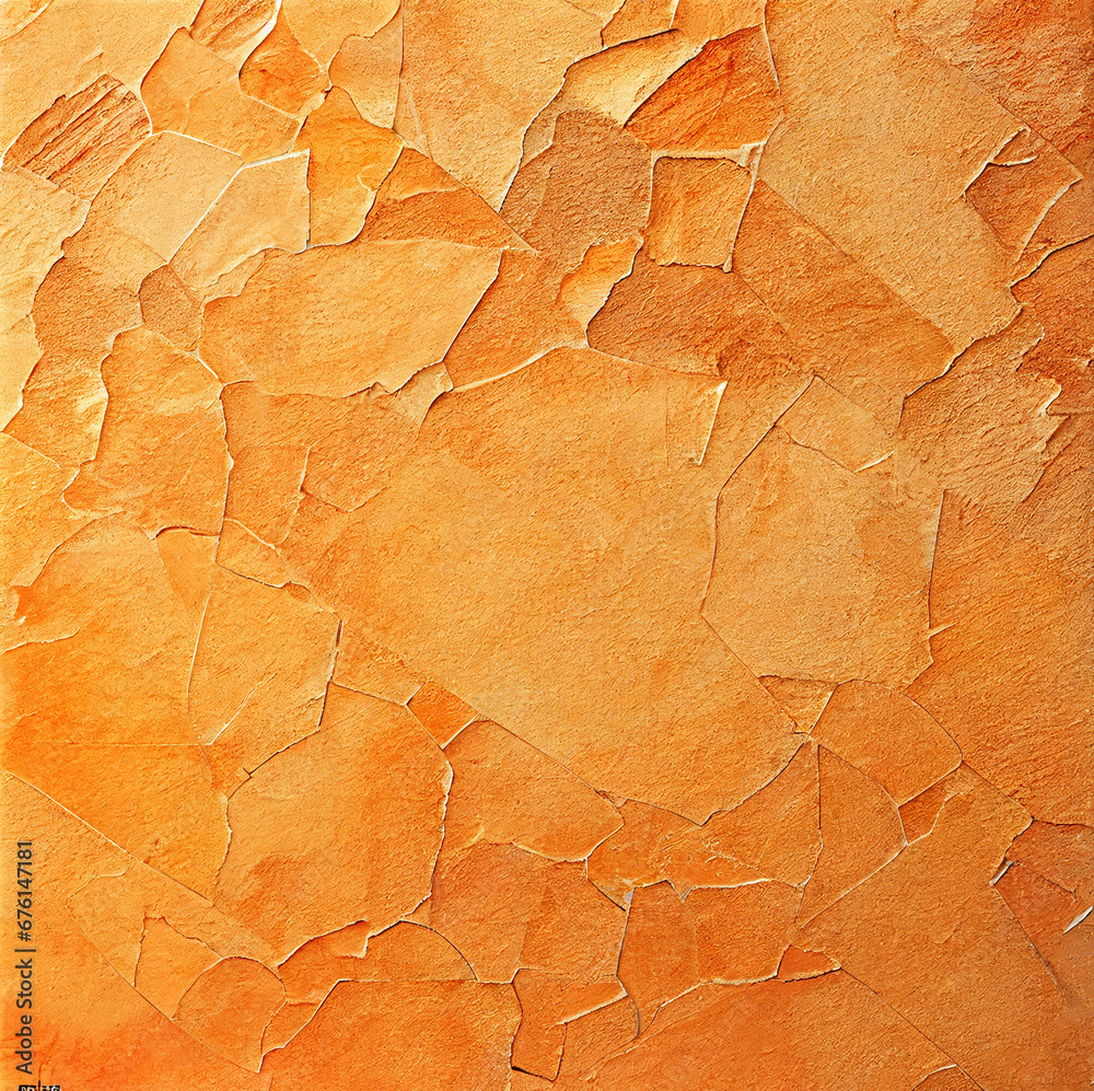 Orange and red stone tile floor or wall pattern for kitchen or bathroom