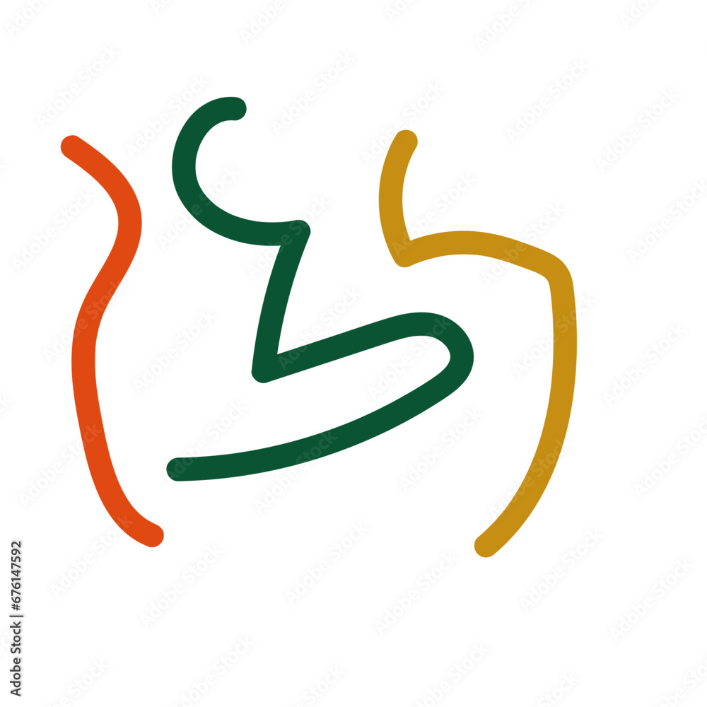 Abstract lines scribble vectors Abstract lines scribble vectors