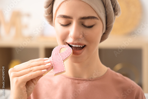 Young woman after chemother...