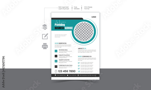 Corporate modern and Minimalist Business Flyer design Template 