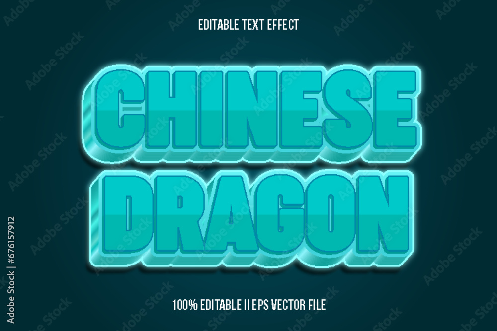 Chinese Dragon Editable Text Effect 3d Emboss Gradient Style Chinese Dragon Editable Text Effect 3d Emboss Gradient Style