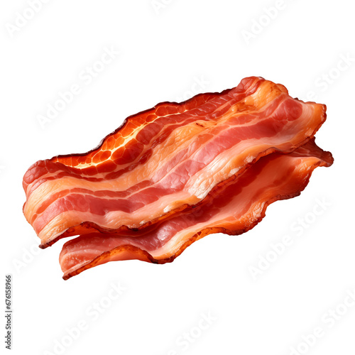 piece of bacon isolated