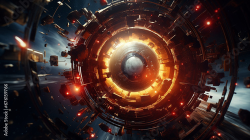 An abstract stellar background illustration. Generative AI. 