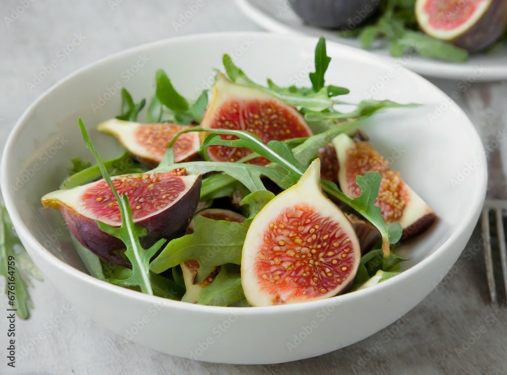 Vegan Salad, figs and arugula salad. Vegan Salad, figs and arugula salad.