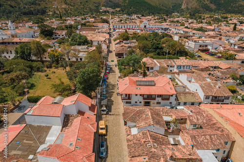 Vista aérea de Villa de Leyva, Boyacá, Colombia