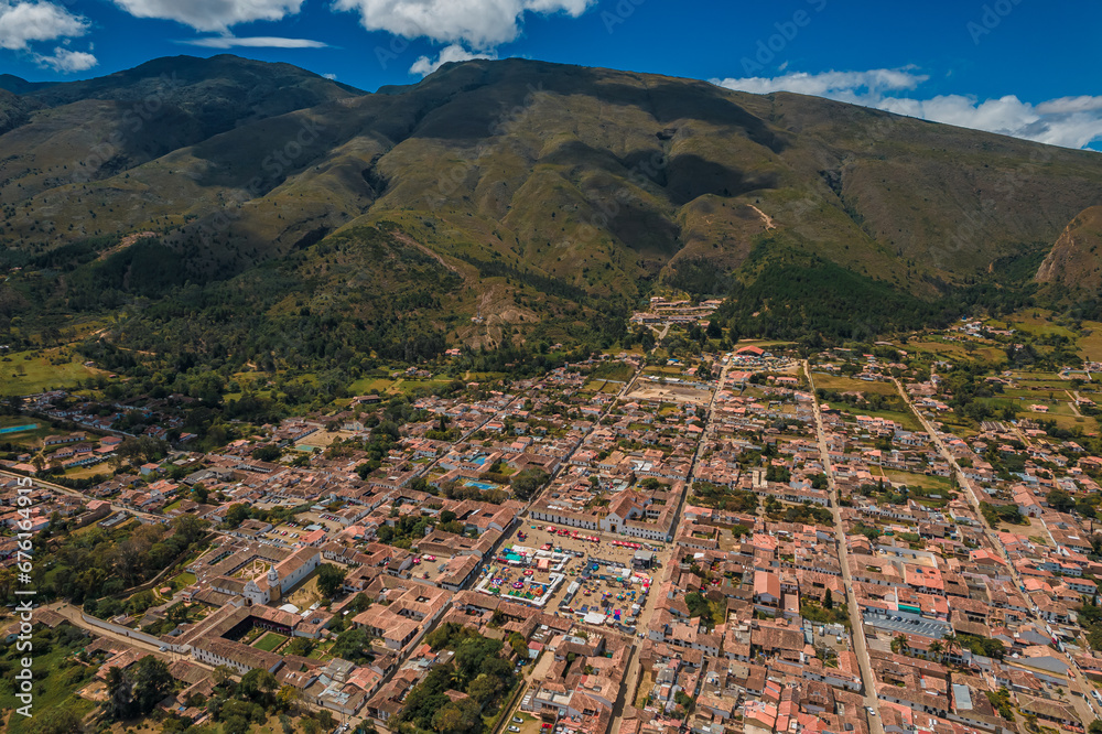 Vista aérea de Villa de Leyva, Boyacá, Colombia