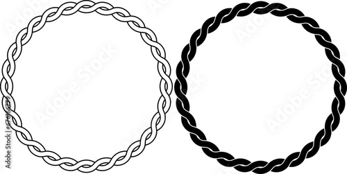 outline silhouette round cord frame set