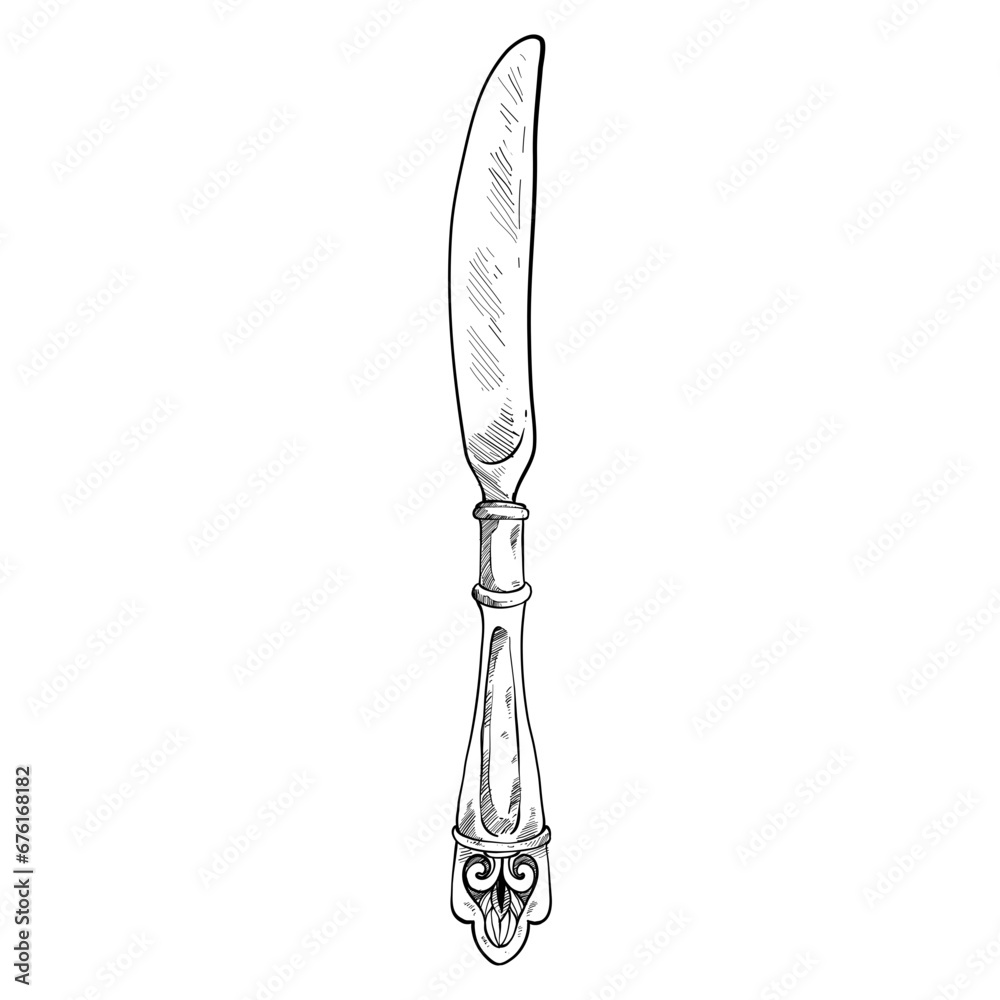 knife handdrawn illustration knife handdrawn illustration