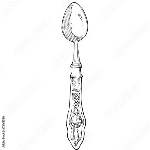 spoon handdrawn illustration