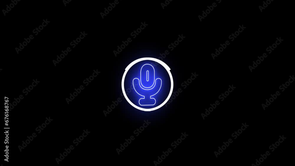 Digital technology 3D voice recorded animation on black background Digital technology 3D voice recorded animation on black background