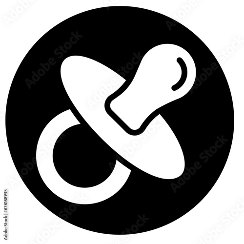 pacifier glyph icon