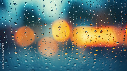 Bokeh Rain Window