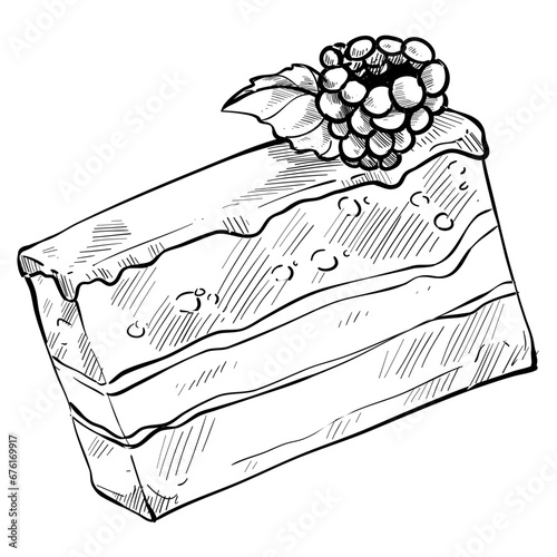 tiramisu handdrawn illustration