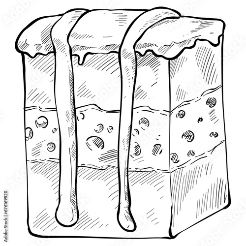 tiramisu handdrawn illustration