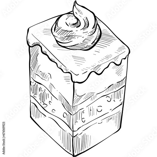 tiramisu handdrawn illustration