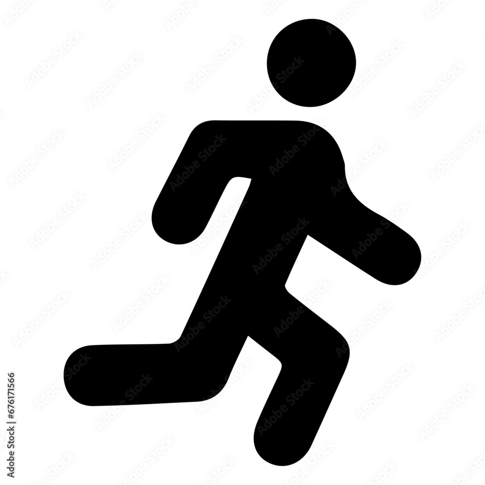 man running icon vector silhouette man running icon vector silhouette