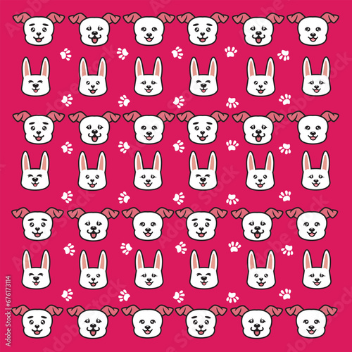 pattern dogs design vector