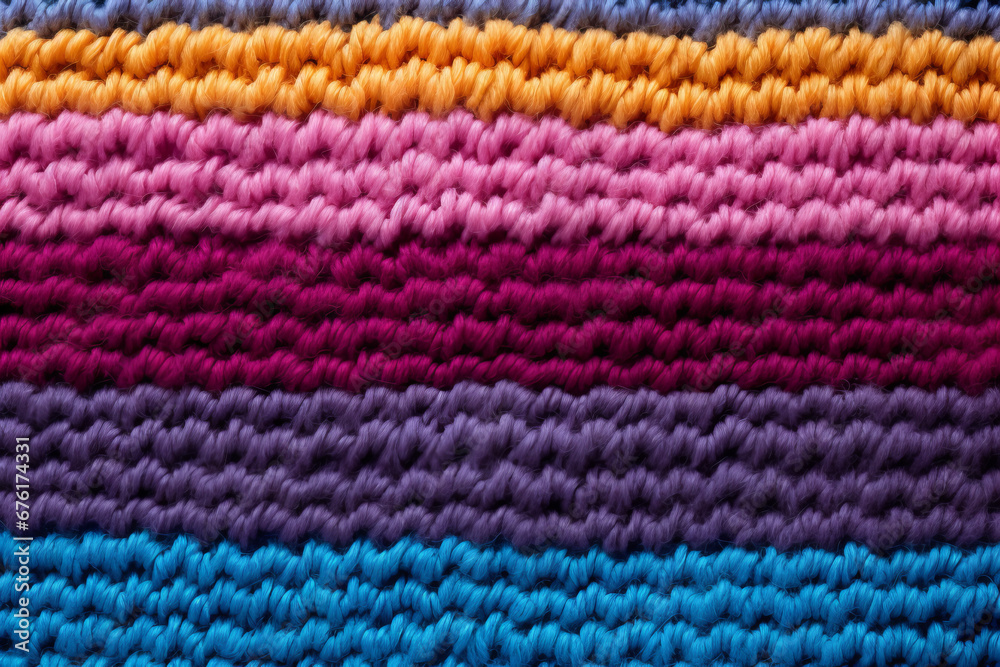 Colorful wool fabric, closeup of surface material texture Colorful wool fabric, closeup of surface material texture