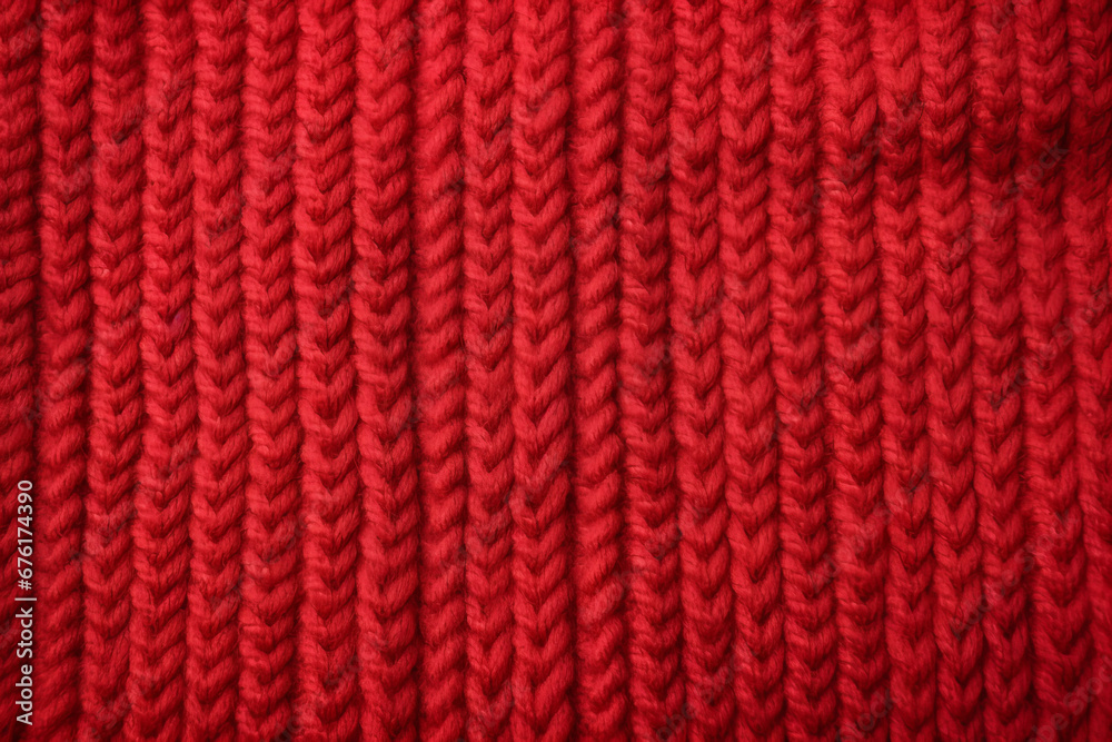 Fabric material texture of a warm sweater fiber weave, red Fabric material texture of a warm sweater fiber weave, red