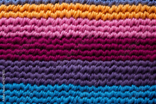 Colorful wool fabric, closeup of surface material texture
