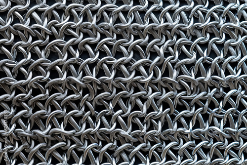 Chainmail, closeup of surface material texture