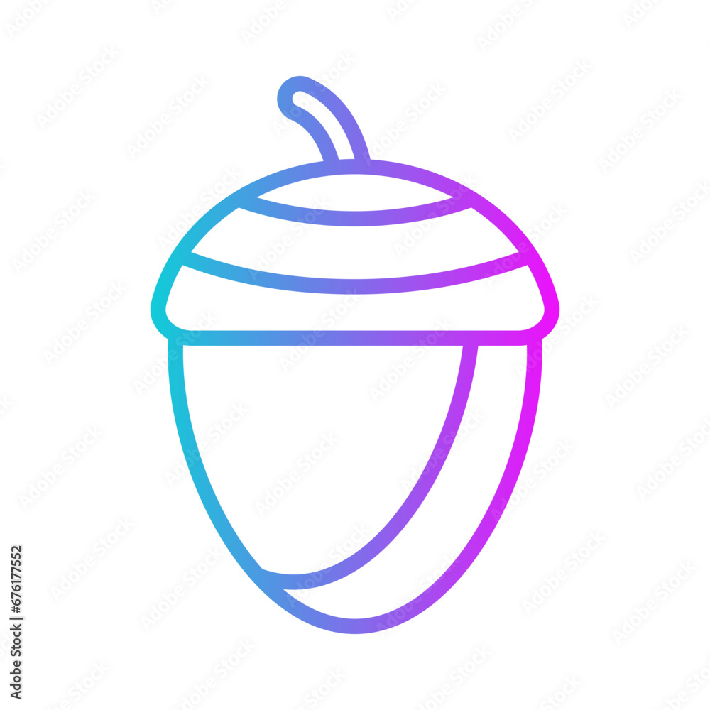 Acorn Gradient Style in Design Icon Acorn Gradient Style in Design Icon