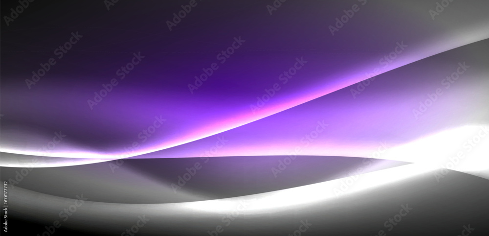 Neon-lit waves surge across background, mesmerizing dance of luminescence and motion. Dynamic backdrop captures essence of energy and modern aesthetics