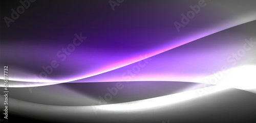 Neon-lit waves surge across background, mesmerizing dance of luminescence and motion. Dynamic backdrop captures essence of energy and modern aesthetics