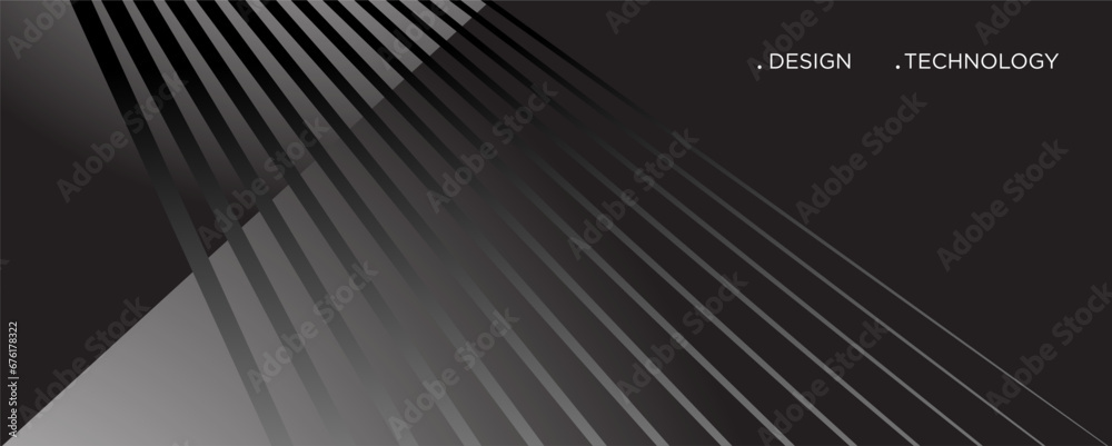Abstract Geometric black and white background for technology and science design Abstract Geometric black and white background for technology and science design