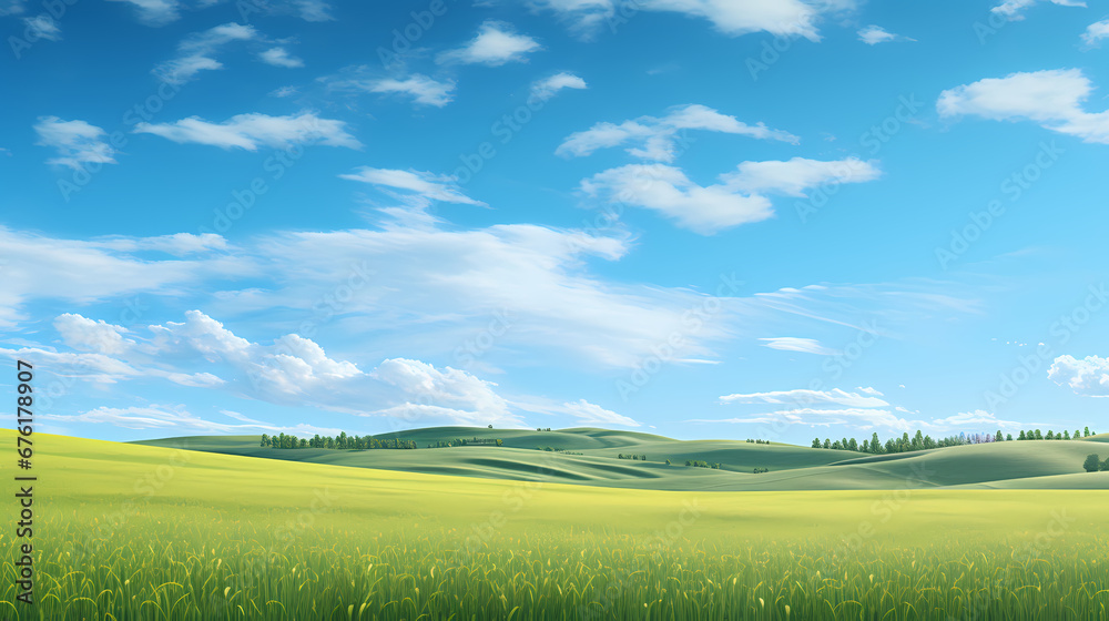 Obraz premium Field, countryside, grassland poster web page PPT background
