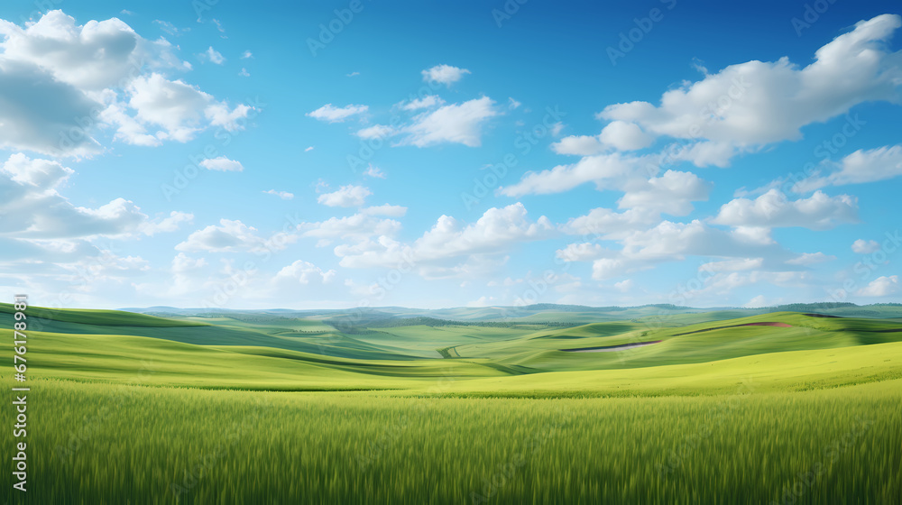 Obraz premium Field, countryside, grassland poster web page PPT background