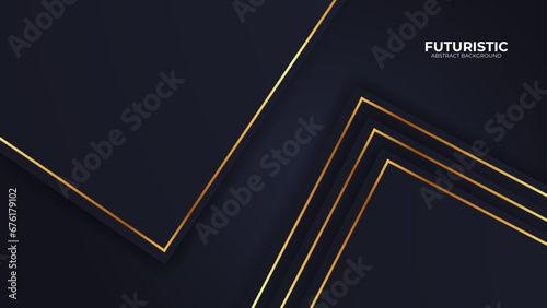 futuristic abstract background overlap layer on dark blue space with glowing lines shape decoration. Modern graphic design element future style concept for banner, flyer, card, or brochure cover