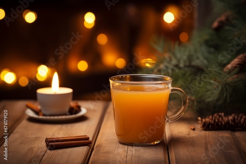 A Traditional Holiday Beverage  The Sweet and Spicy Hot Buttered Rum in a Cozy Setting