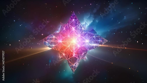 A spark of cosmic energy suspends in the night sky encapsulated in a brilliant star silently offering its divine powers to anyone who dares to reach for it. photo