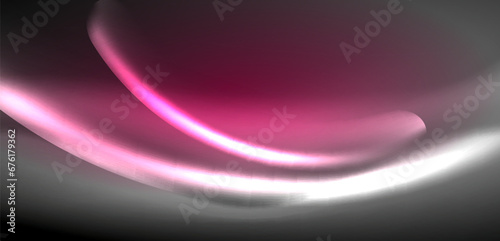 Neon-lit waves surge across background, mesmerizing dance of luminescence and motion. Dynamic backdrop captures essence of energy and modern aesthetics