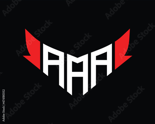 AAA letter logo design template. photo