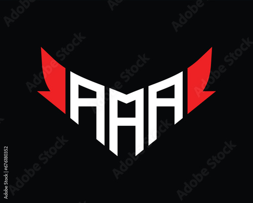 letter aaa logo design template.