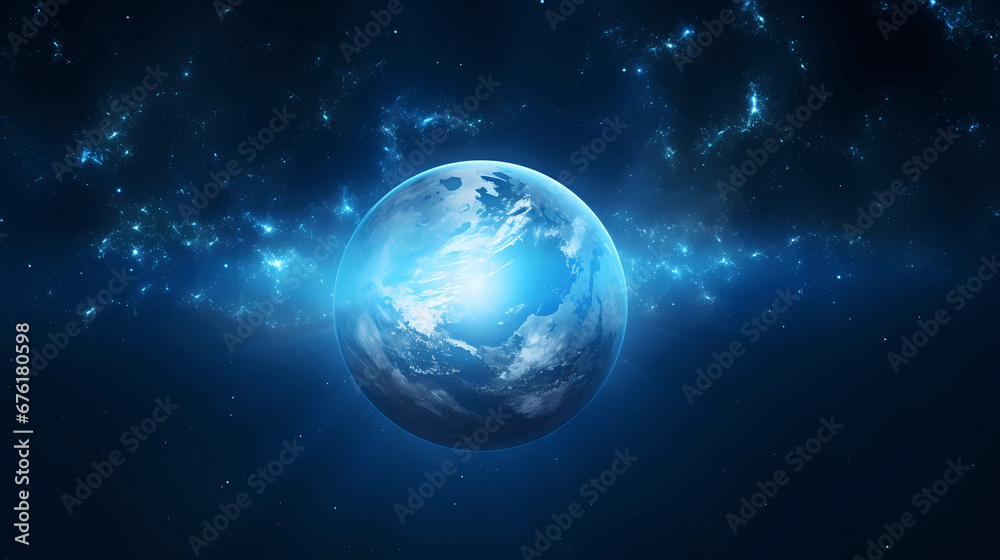 Space Earth poster web page PPT background